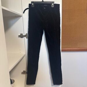 Black Skinny Velvet Pants